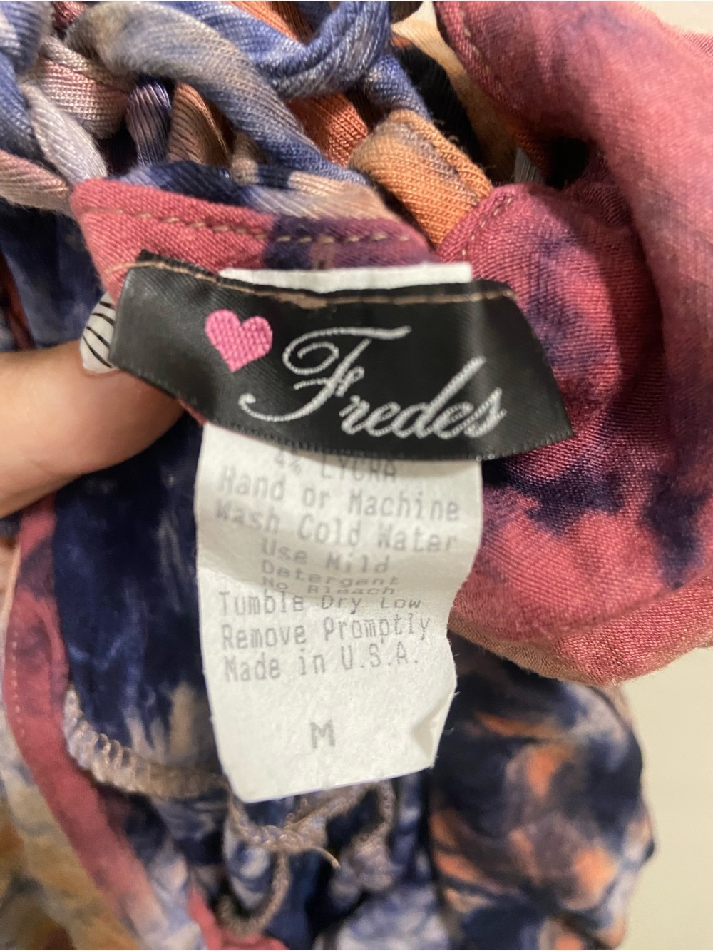 Fred Tie-Dye Ruffle Mini Dress - Blue, Pink & Orange - Picture 5 of 5
